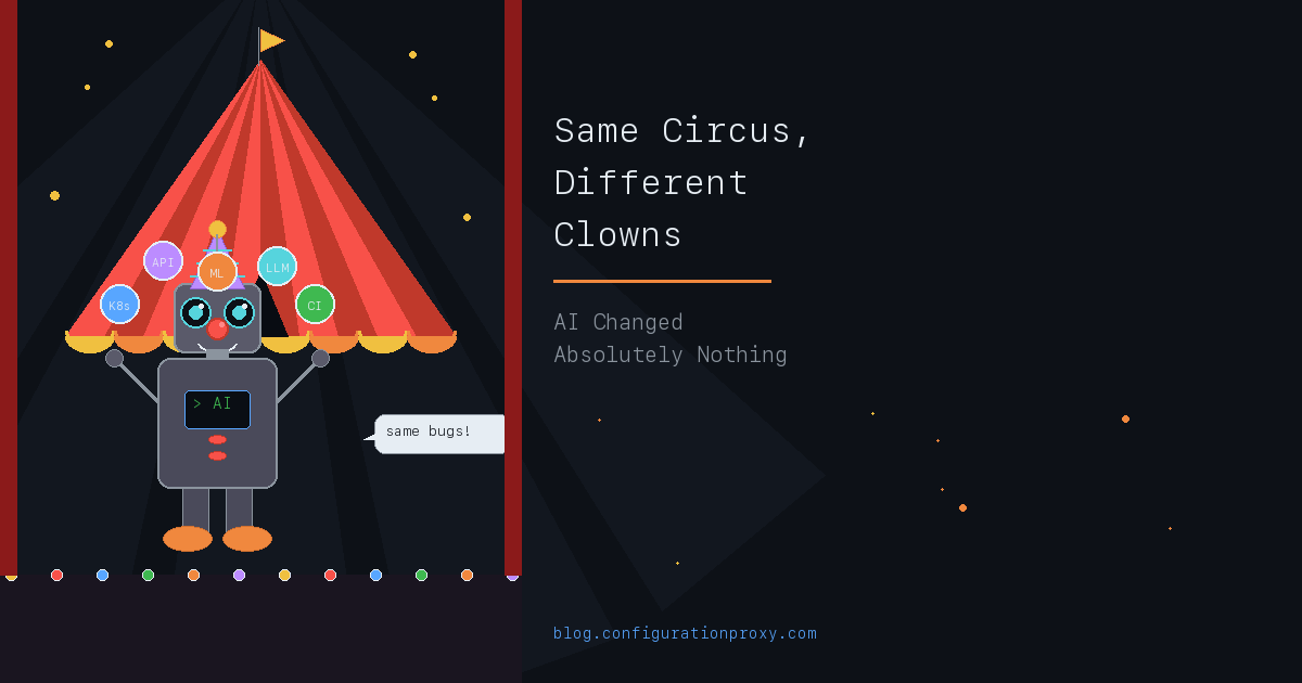 Same Circus, Different Clowns: AI Changed Absolutely Nothing