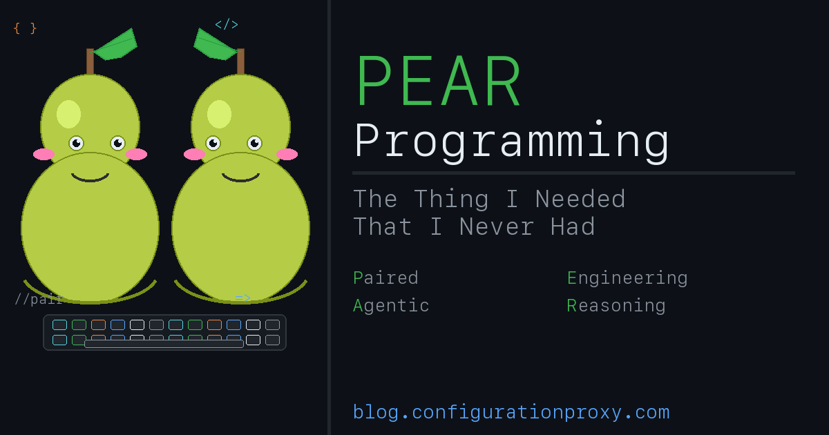 PEAR Programming: The Thing I Needed That I Never Had
